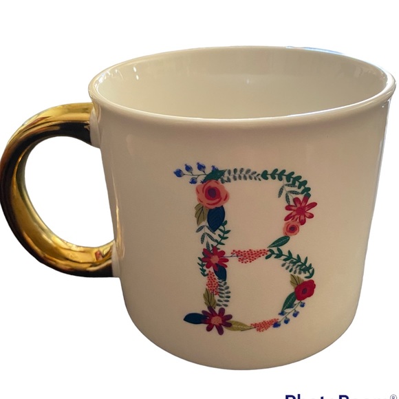 Opalhouse Dining Opalhouse Mug Floral Monogram Initial Letter B